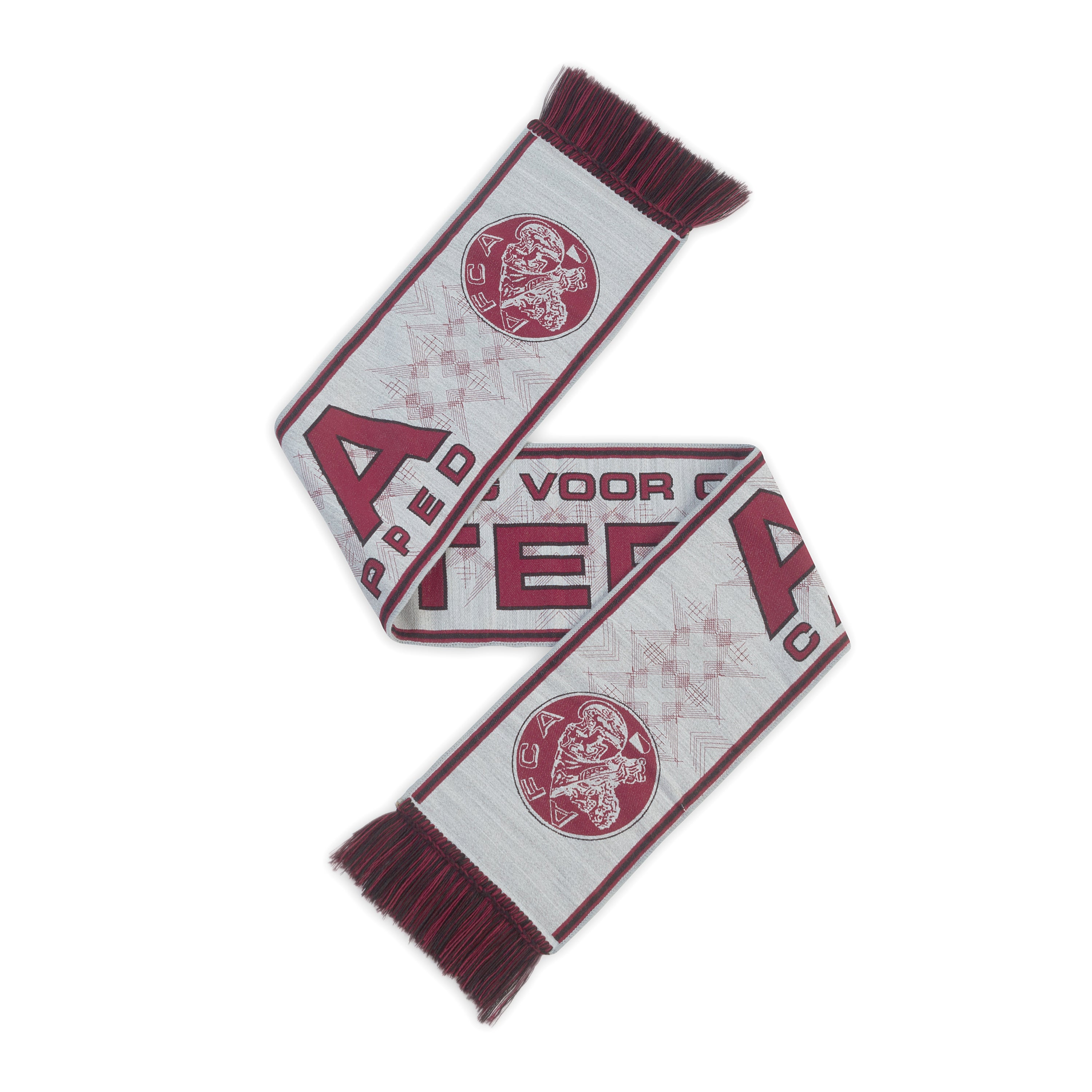 Sjaal Away 3rd 24/25 Lichtgrijs / Bordeaux Rood