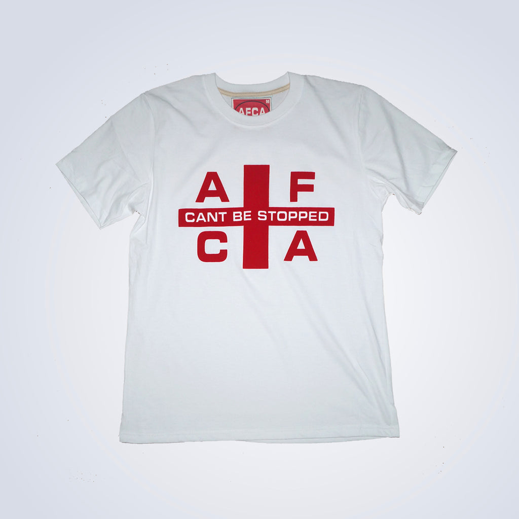uitrusting modus Uitgaven T-shirt FLAG wit/rood – AFCA
